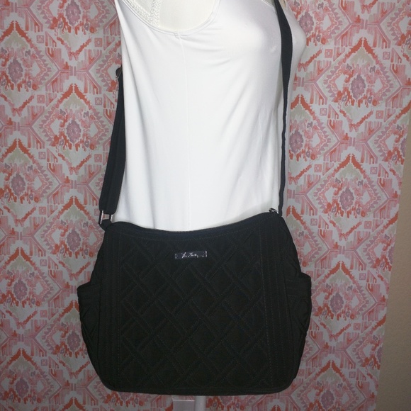 solid black vera bradley crossbody